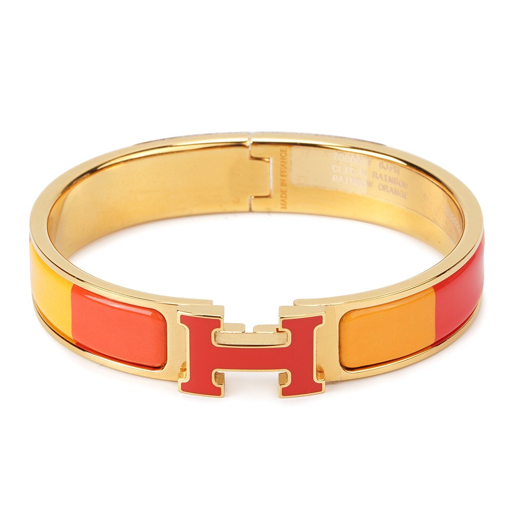 「Lume Jewelry」H ブレスレット オレンジレインボーセラミック