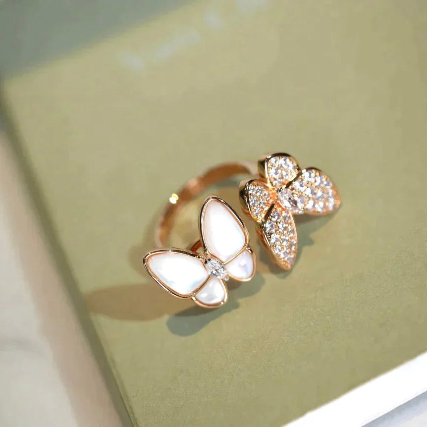 Lume Jewelry TWIN BUTTERFLY ダイヤモンド MOP リング