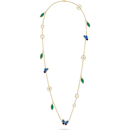 [Lume Jewelry]LUCKY SPRING BUTTERFLY 15 FLOWER NECKLACE