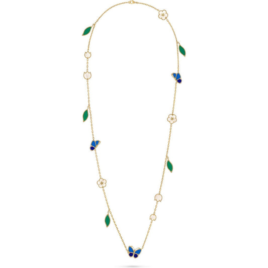 [Lume Jewelry]LUCKY SPRING BUTTERFLY 15 FLOWER NECKLACE