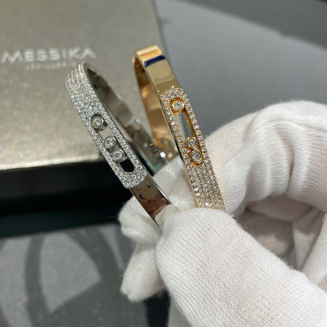 [Lume Jewelry]Move Noa Rose Gold Pavé Diamond Bangle Bracelet