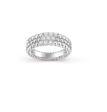 [Lume Jewelry]Three-row diamond ring
