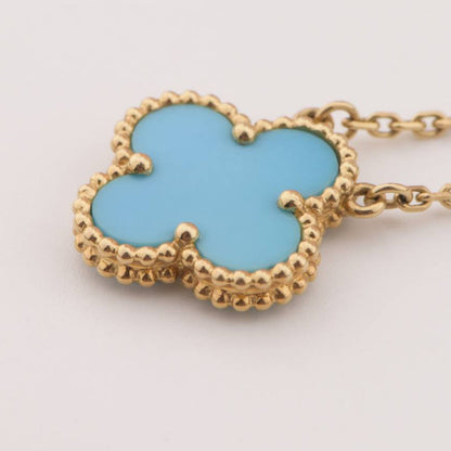 Lume Jewelry クローバー15MM ヴィンテージターコイズネックレス