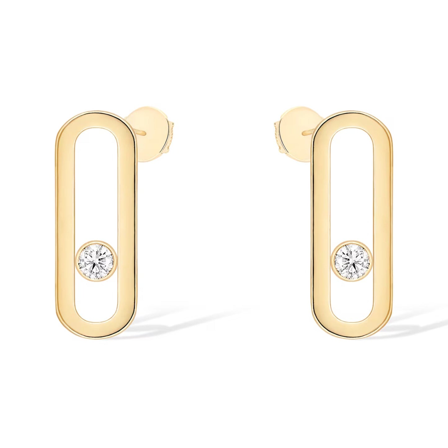 [Lume Jewelry]MOVE UNO SMALL 1 DIAMOND EARRINGS