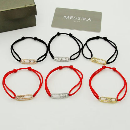 [Lume Jewelry]Messika Care(s) pink cord pavé bracelet