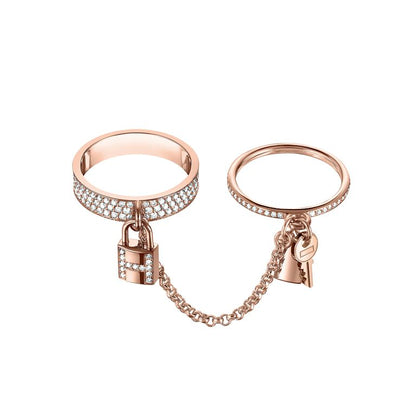 Lume Jewelry ケリー クロシェット ダブルリング ダイヤモンド付