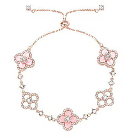 ¡®Lume Jewelry¡¯CLOVER 5 MOTIF PINK BLUE RED WHITE BRACELET