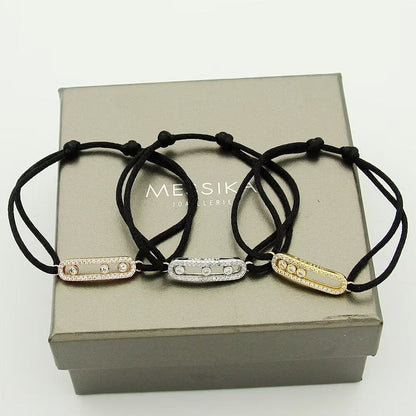 [Lume Jewelry]Messika Care(s) pink cord pavé bracelet