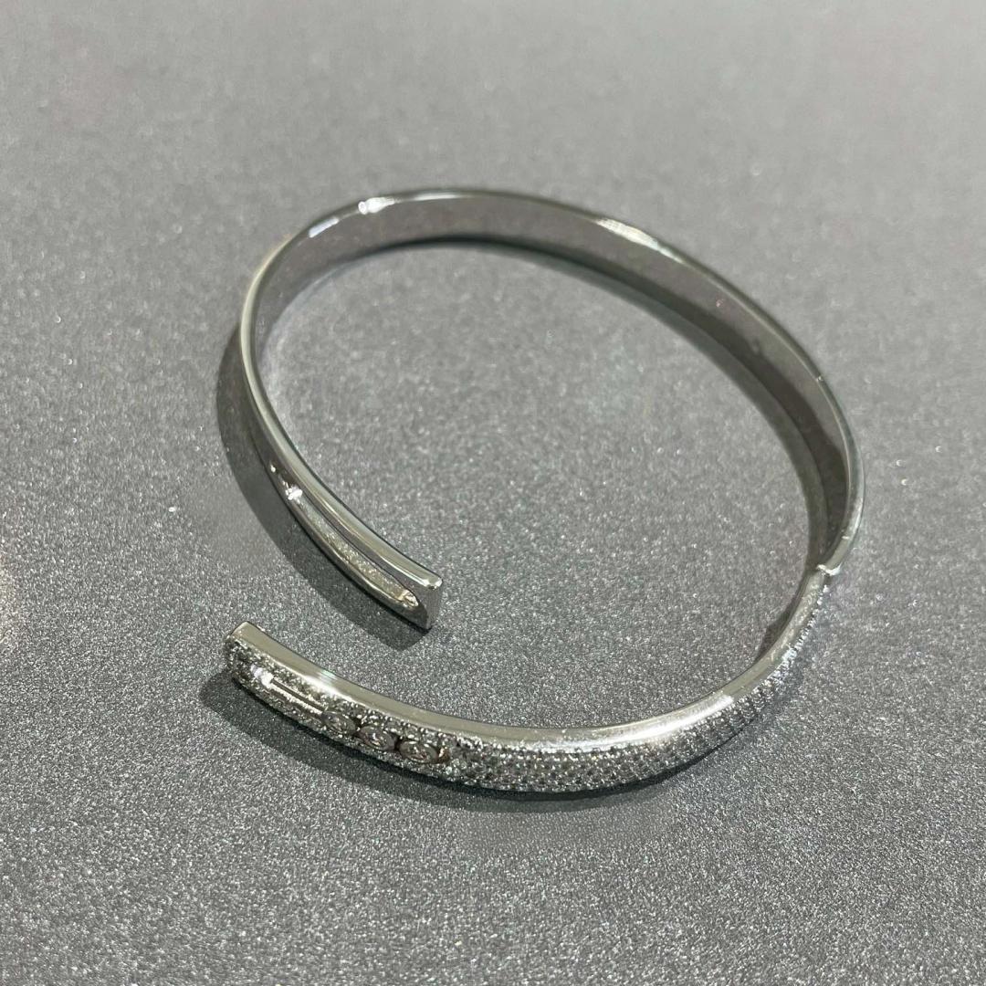[Lume Jewelry]Move Noa Rose Gold Pavé Diamond Bangle Bracelet