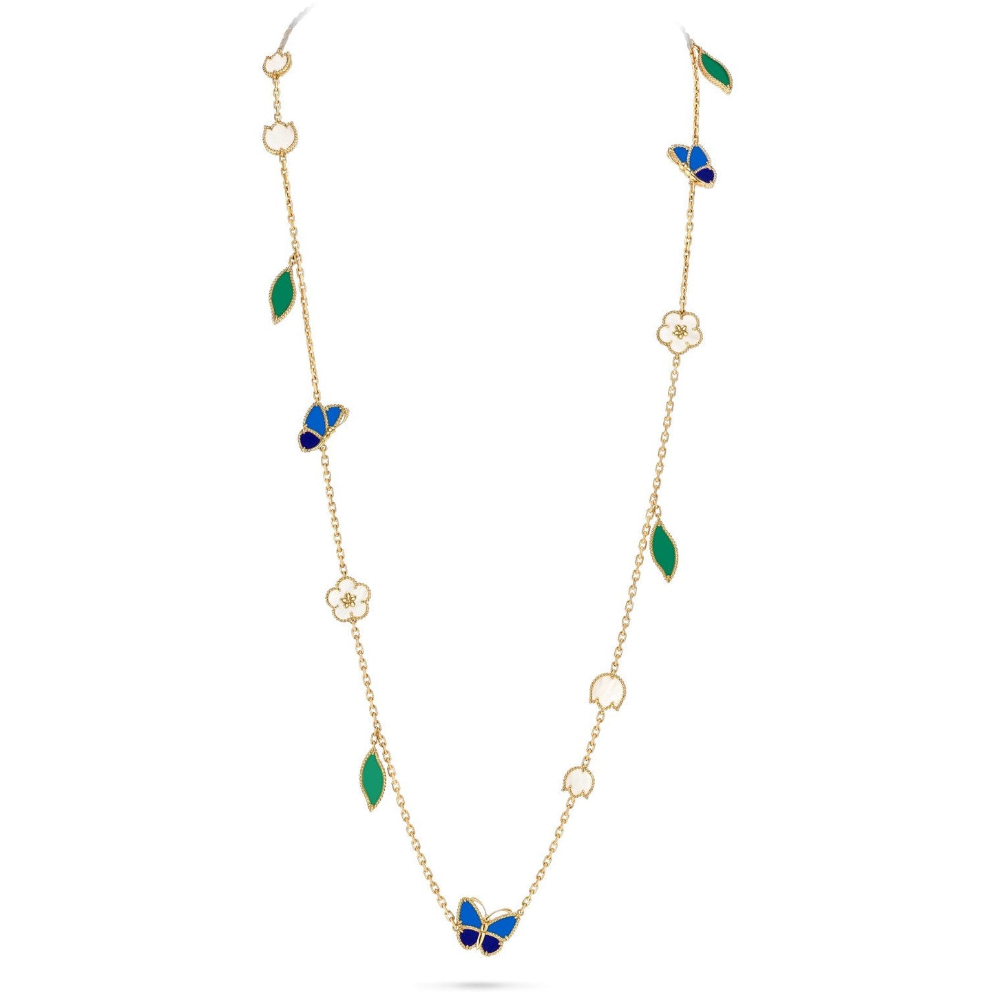 [Lume Jewelry]LUCKY SPRING BUTTERFLY 15 FLOWER NECKLACE
