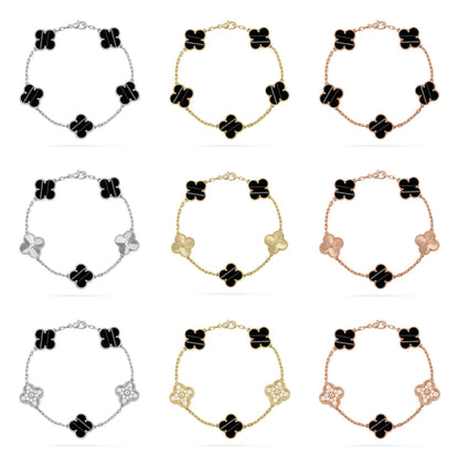 [Lume Jewelry]新作 クローバー 5モチーフ パルサーストーン ブレスレットコレクション