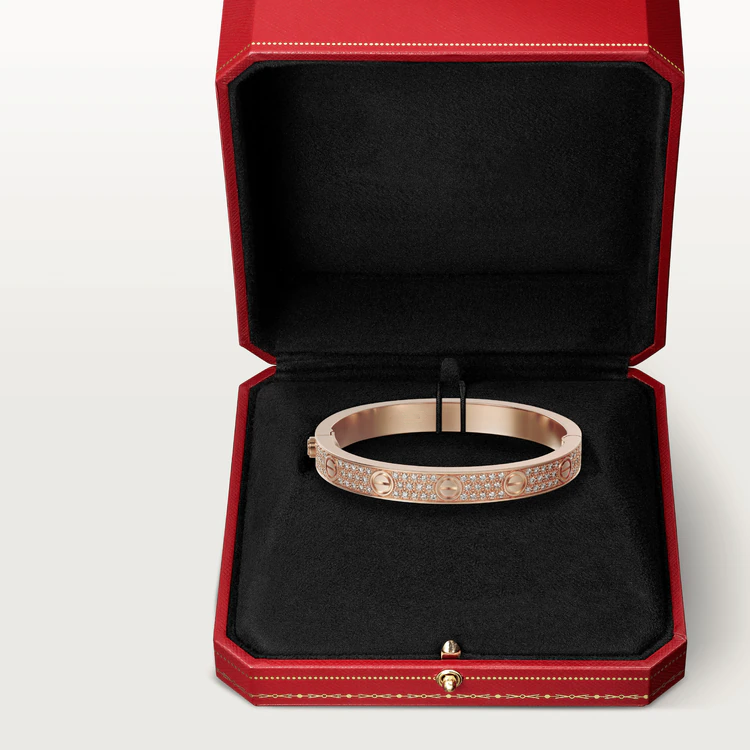 「ルンヌ・ジュエリー」LOVE ブレスレット 6.1MM ダイヤモンドパヴェ