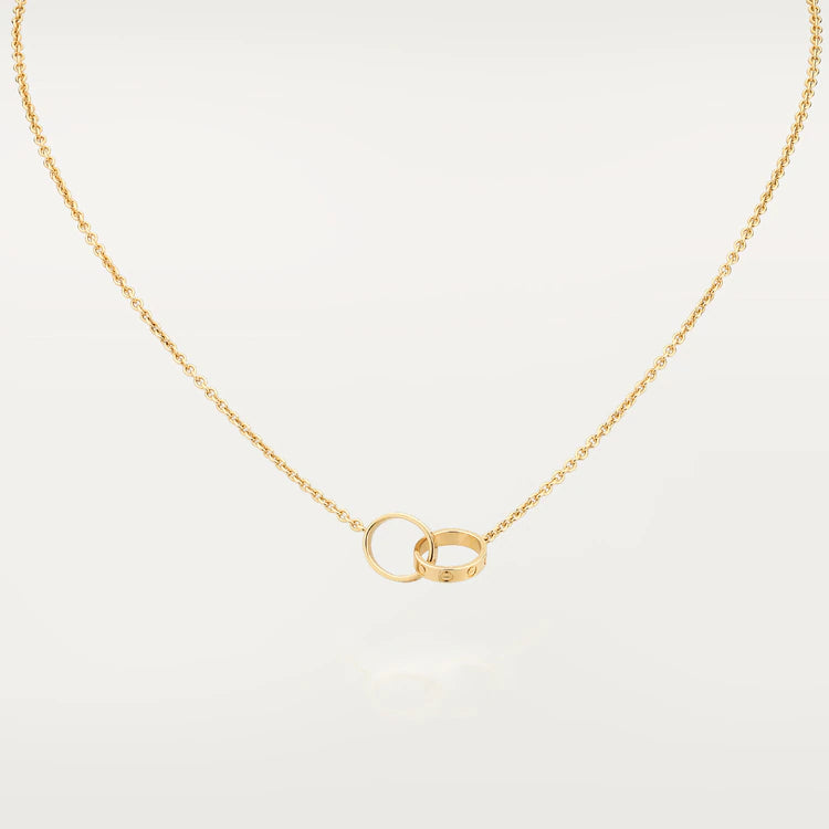 『ルーメジュエリー』LOVE NECKLACE DOUBLE RING GOLD