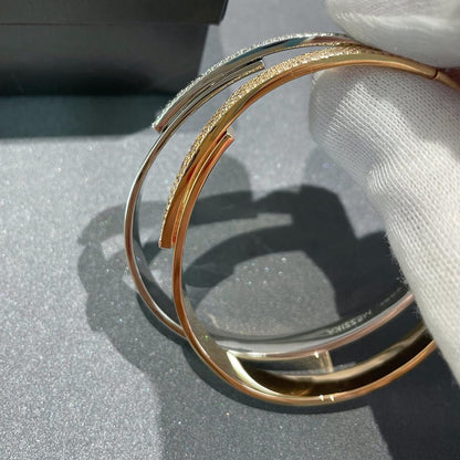 [Lume Jewelry]Move Noa Rose Gold Pavé Diamond Bangle Bracelet