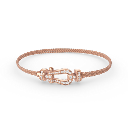 Lume Jewelry「フォース スモール ホースシュー ダイヤモンド チェーン ロープ ブレスレット」