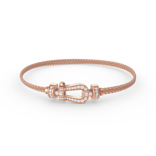 Lume Jewelry「フォース スモール ホースシュー ダイヤモンド チェーン ロープ ブレスレット」