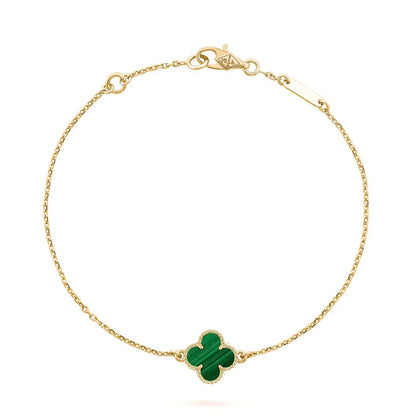 Lume Jewelry クローバーブレスレット マラカイト 1モチーフ