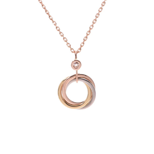 ¡®Lume Jewelry¡¯TRINITY SILVER GOLD PINK GOLD NECKLACE