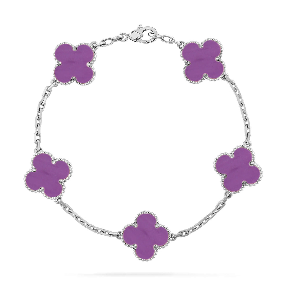 [Lume Jewelry]新作 クローバー 5モチーフ バイオレット ブレスレット コレクション