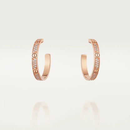 Lume Jewelry LOVE DIAMOND ピンクゴールド フープピアス