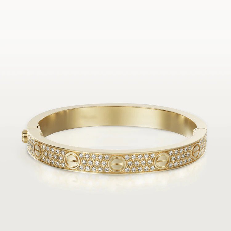 「ルンヌ・ジュエリー」LOVE ブレスレット 6.1MM ダイヤモンドパヴェ