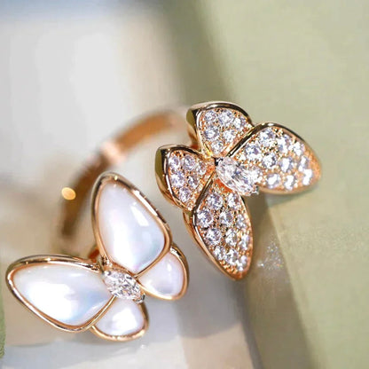 Lume Jewelry TWIN BUTTERFLY ダイヤモンド MOP リング