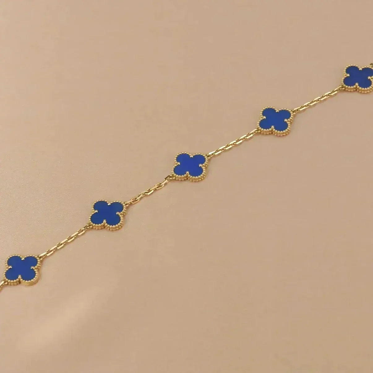 [Lume Jewelry]クローバー5モチーフ ブルーアゲート ブレスレット コレクション