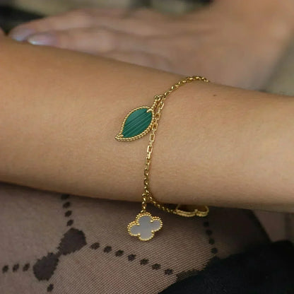 Lume Jewelry ラッキー スプリング 5モチーフ ゴールド ブレスレット