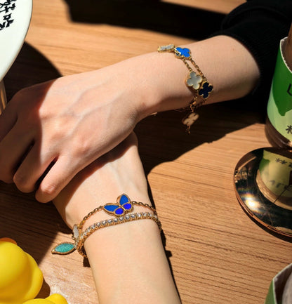 [Lume Jewelry]LUCKY SPRING BUTTERFLY 5 MOTIF BRACELET
