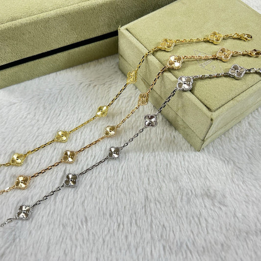 [Lume Jewelry]新作 CLOVER 6モチーフ ダイヤモンド ブレスレット