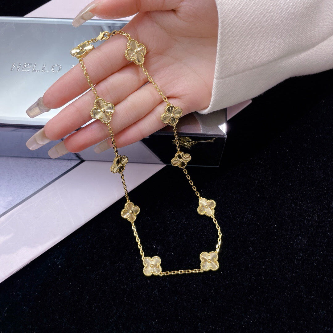 Lume Jewelry クローバー 10モチーフ レーザーネックレス