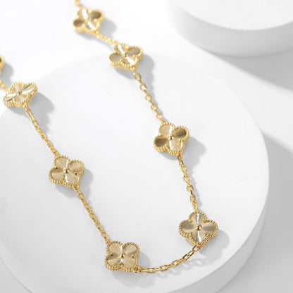 Lume Jewelry クローバー 10モチーフ レーザーネックレス