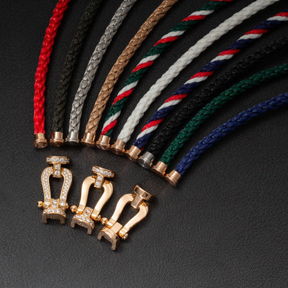「Lume Jewelry」FORCE ラージ ホースシュー ハーフ ダイヤモンド ブレスレット シルバー