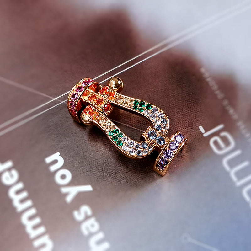 Lume Jewelry「フォース ラージ ホースシュー」カラーダイヤモンドブレスレット ローズゴールド