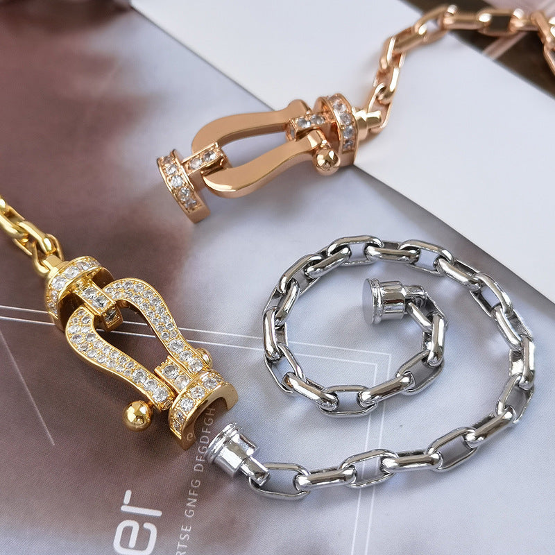 「Lume Jewelry」フォース ラージ ホースシュー クラスプ メタル ブレスレット