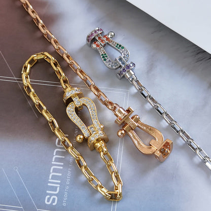 「Lume Jewelry」フォース ラージ ホースシュー クラスプ メタル ブレスレット