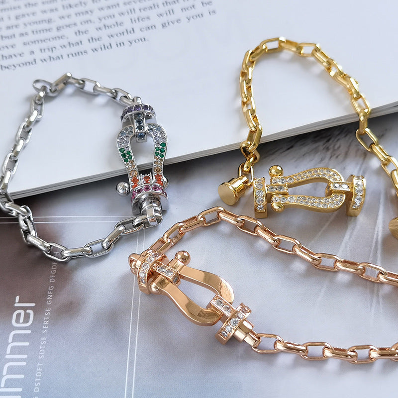 「Lume Jewelry」フォース ラージ ホースシュー クラスプ メタル ブレスレット