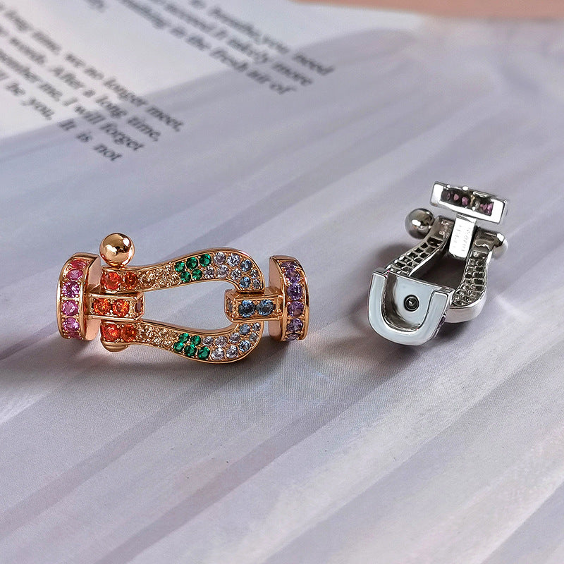 Lume Jewelry「フォース ラージ ホースシュー」カラーダイヤモンドブレスレット ローズゴールド