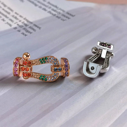 Lume Jewelry「フォース ラージ ホースシュー」カラーダイヤモンドブレスレット ローズゴールド