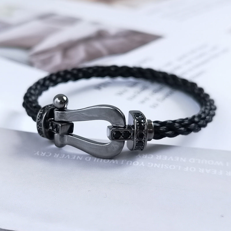 Lume Jewelry「フォース ラージ シリーズ」ホースシュー ブラックサムライ ブレスレット