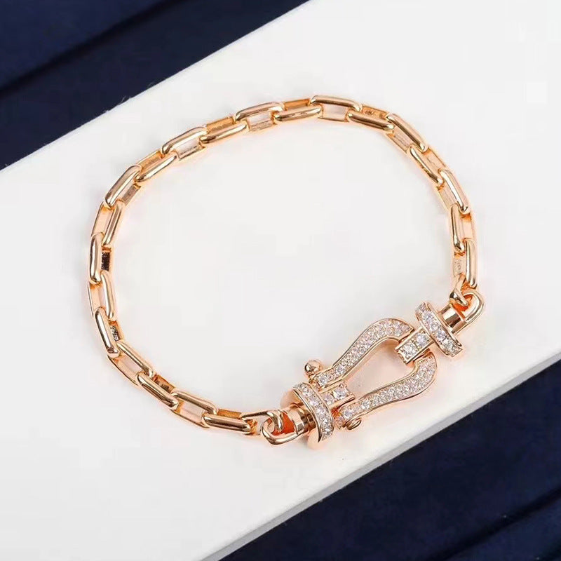 「Lume Jewelry」フォース ラージ ホースシュー クラスプ メタル ブレスレット