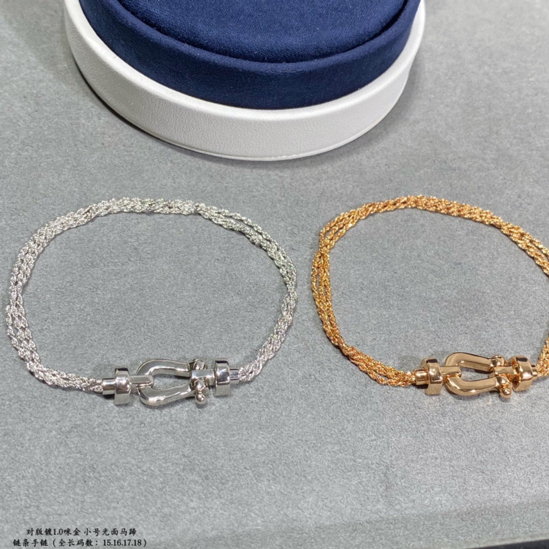 Lume Jewelry「フォース スモール ホースシュー ダイヤモンド チェーン ロープ ブレスレット」