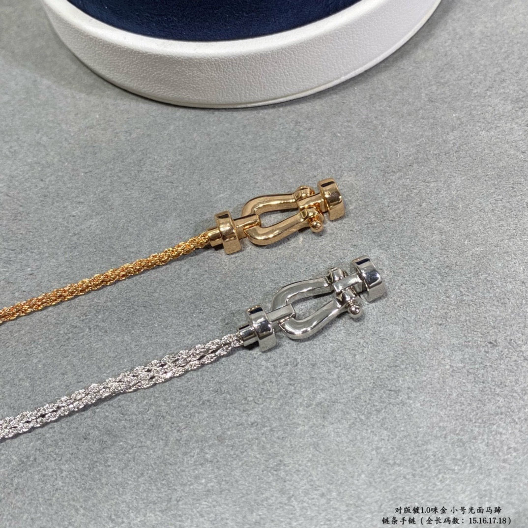 Lume Jewelry「フォース スモール ホースシュー ダイヤモンド チェーン ロープ ブレスレット」