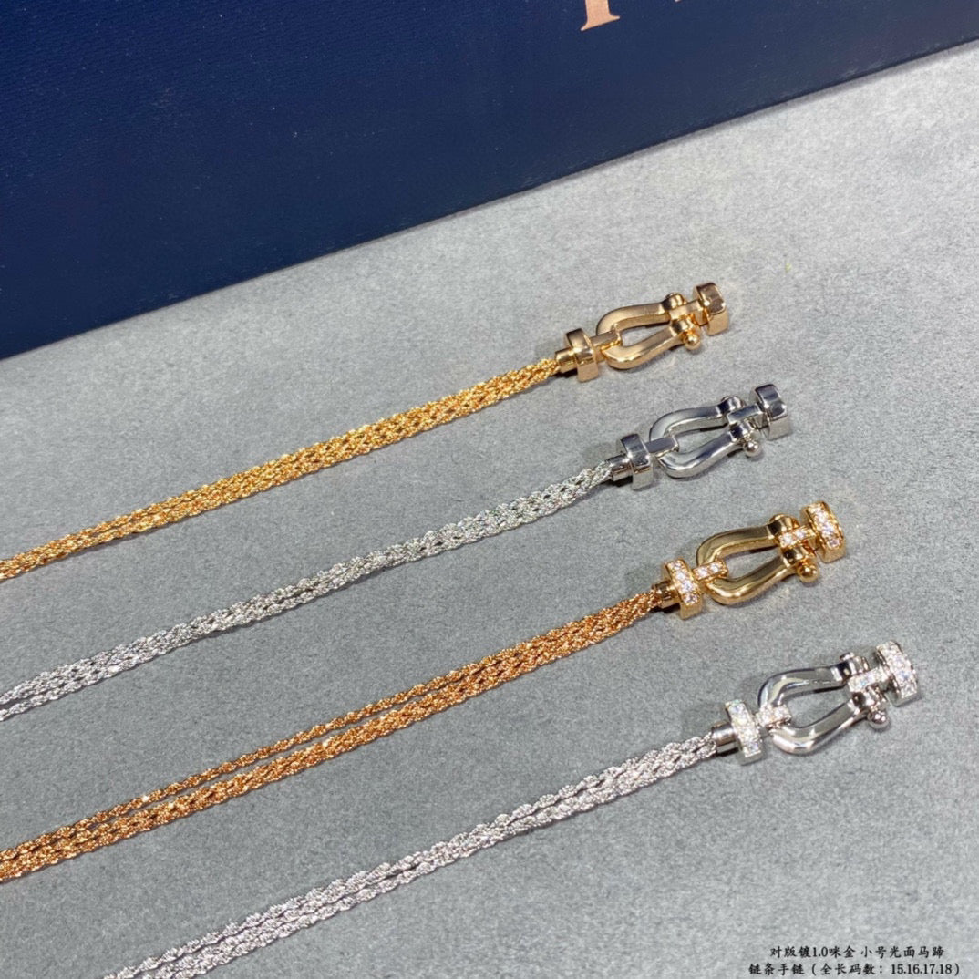 Lume Jewelry「フォース スモール ホースシュー ダイヤモンド チェーン ロープ ブレスレット」