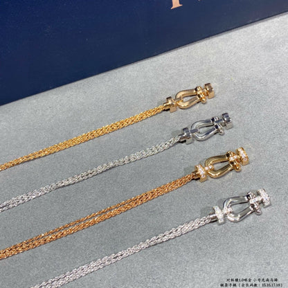 Lume Jewelry「フォース スモール ホースシュー ダイヤモンド チェーン ロープ ブレスレット」