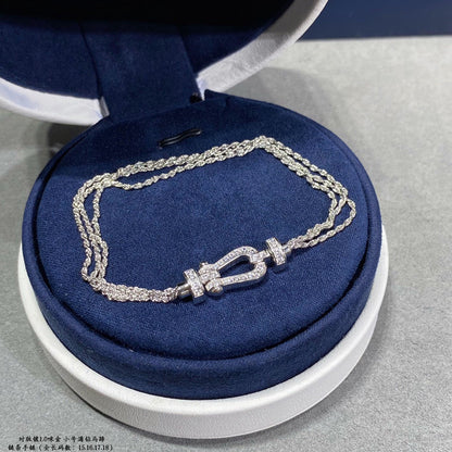 Lume Jewelry「フォース スモール ホースシュー ダイヤモンド チェーン ロープ ブレスレット」