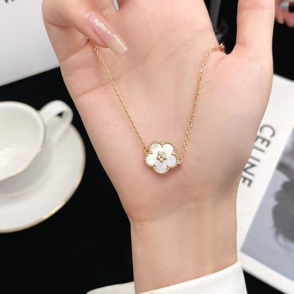ルムジュエリー 「ラッキー ホワイトMOP梅の花ブレスレット」