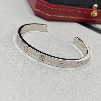 Lume Jewelry 「LOVE BRACELET」6.1MM 1ダイヤモンド オープンカフ