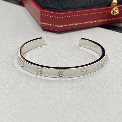 Lume Jewelry 「LOVE BRACELET」6.1MM 1ダイヤモンド オープンカフ