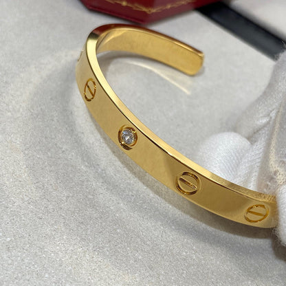 Lume Jewelry 「LOVE BRACELET」6.1MM 1ダイヤモンド オープンカフ